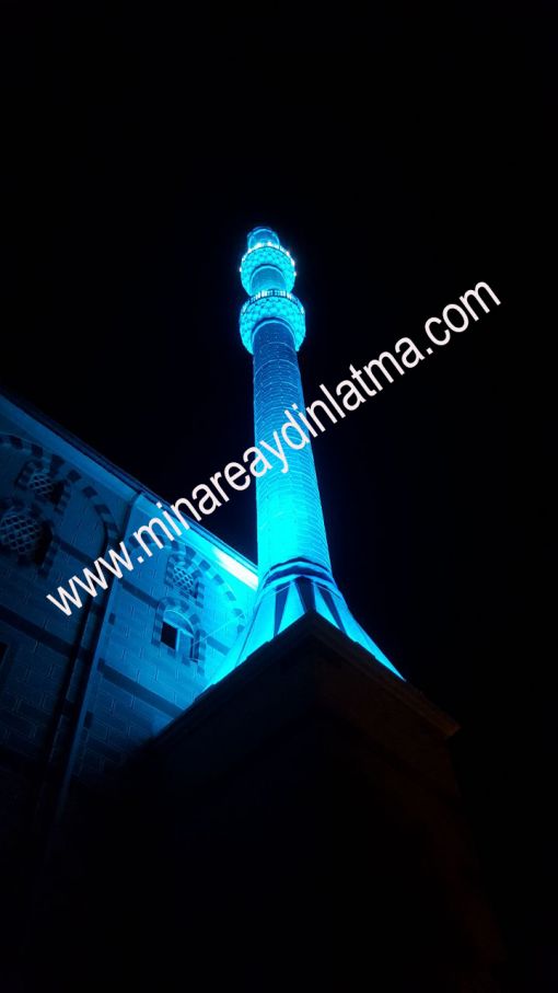  ledli minare aydınlatma turkuaz